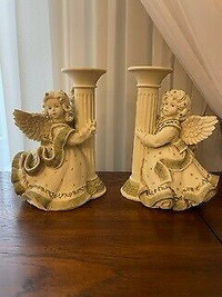 Betty Singer Angel Candleholders, Renaissance Collection