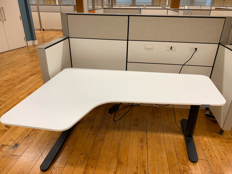 Ikea Bekant Sit Stand Adjustable Corner Desk Table Motorized Desks