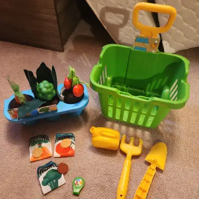 -Melissa and Doug Gardening Set. Only missing one tomato "marker" (will keep looking for it!)-$45 -L...
