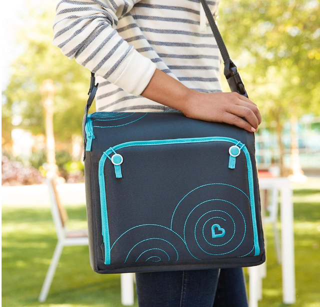 BRICA travel booster Seat -  Blue in Strollers, Carriers & Car Seats in Edmonton - Image 5