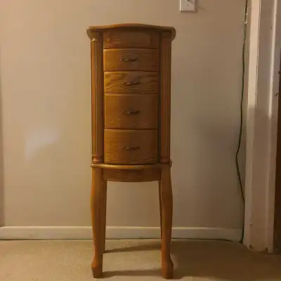 Freestanding Oak Jewellery Armoire, View more