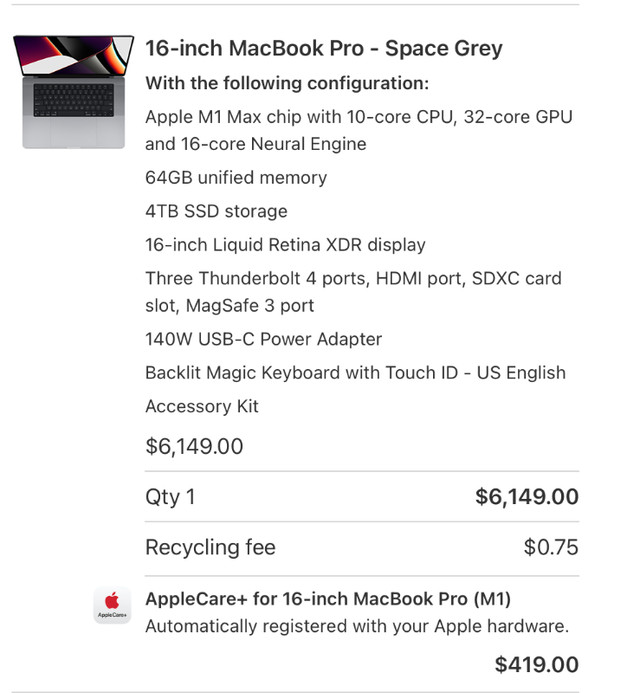 Macbook M1 Pro Max 16 Inch in Laptops in City of Halifax - Image 2