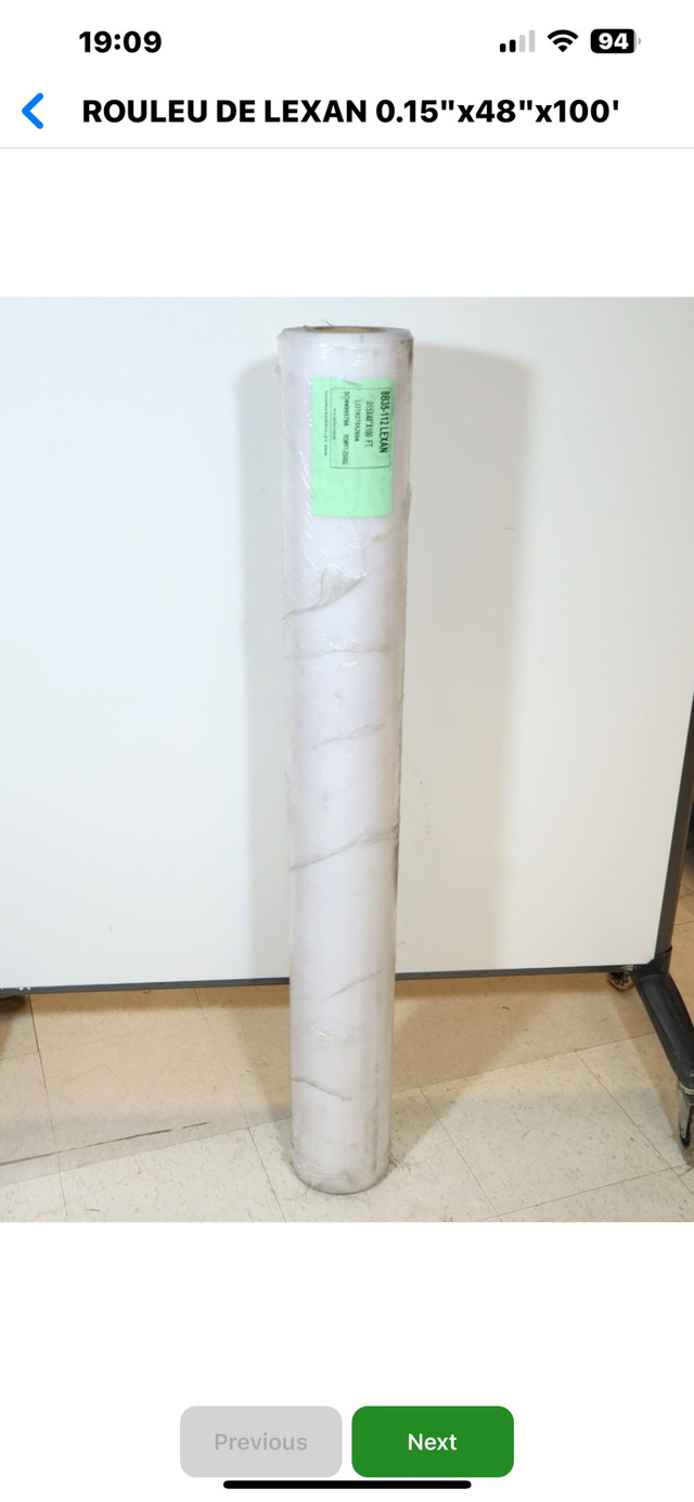 Lexan en rouleaux dans Autre  à Ville de Montréal
