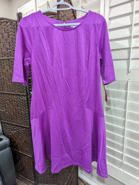 NEW Xhilaration Purple Ladies Dress Tunic Top Size Large