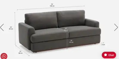 Grey Couch with storage ( Structube), View more