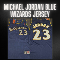 Michael Jordan Blue Wizards Jersey Medium