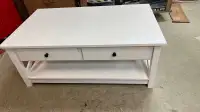 Coffee Table with Storage, Farmhouse Living Room Table with Draw