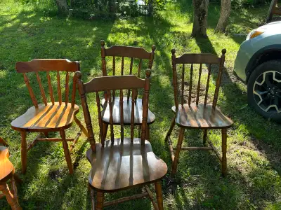 wooden table and chairs, View more