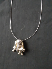 925 silver dog  necklace