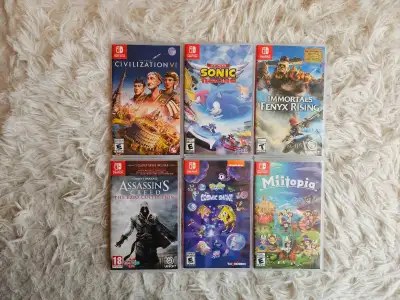 Games Assassins Creed Sonic Spongebob Miitopia Civilization 6, View more