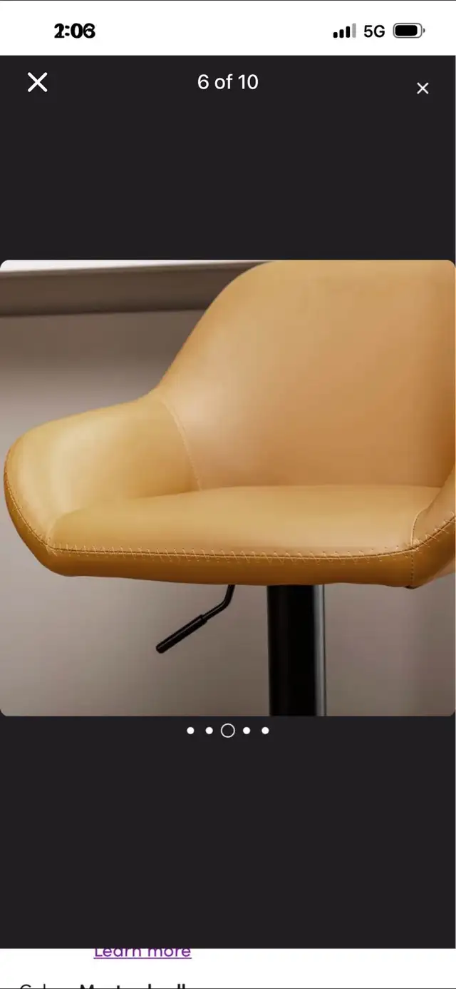 New Set of 2 Adjustable Swivel Bar Stools $75 Each in Chairs & Recliners in Mississauga / Peel Region - Image 7