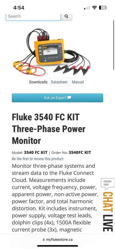 Fluke 3 phase power monitor, View more