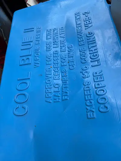 Cool Blue II Vapour Barrier For use with halo recessed lighting fixtures Exceeds code requirements P...