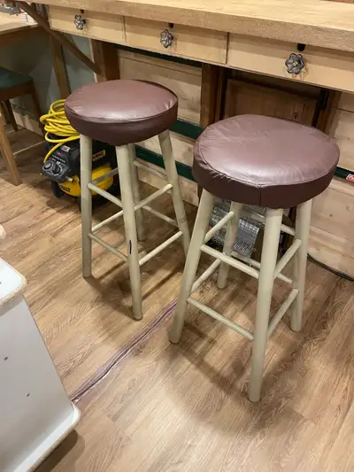 wood stools (pair), View more