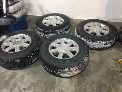 18" + 17" rims and tires asking 750.00