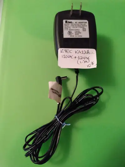 KTEC KA12A120170015U Adaptateur mural 110VAC à 12VAC 1,7A, View more