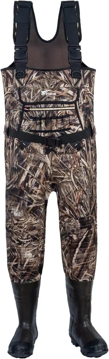 Hunting Waders with 1000G Insulation Rubber Boots US9 in Fishing, Camping & Outdoors in Markham / York Region - Image 2