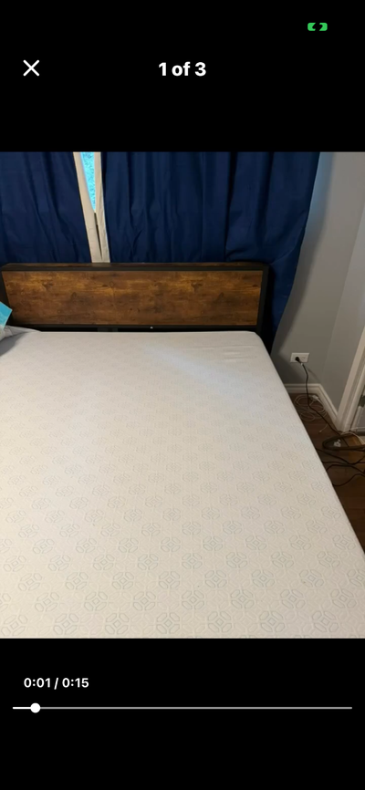 Queen bed frame 10 inch mattress  furniture, View more