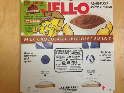 Jello Pudding 1990's Jurassic Park Dino Mobile & Adventure pack, View more