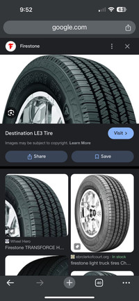 Firestone Destination LE3 225/65R17 almost new tires (7000km)