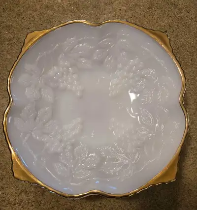 Vintage Anchor Hocking Milk Glass Dish , View more