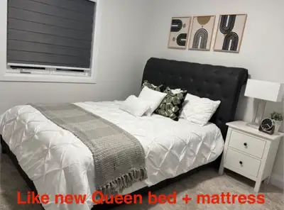 Queen Bed and Mattress, View more