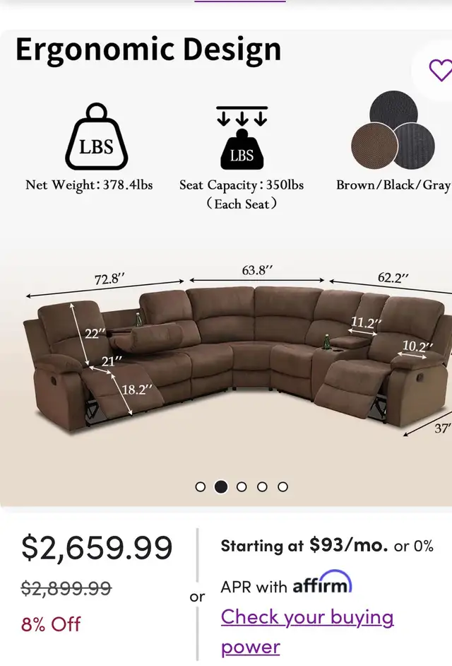 C Sectional Reclining Sofa553852186835691524