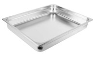 STAINLESS STEEL DOUBLE WIDE STEAM TABLE PAN (NEW)