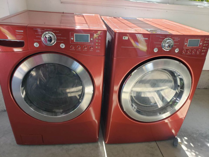Red front load washer electric dryer set Washers & Dryers City of