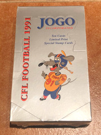 1991 JOGO Canadian Football League Sealed Wax Box - 36 Packs
