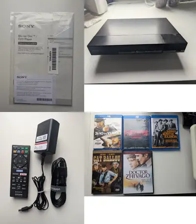Sony Blu-Ray DVD Player 4K UHD Upscale ** With 5 movies ** 3D, View more
