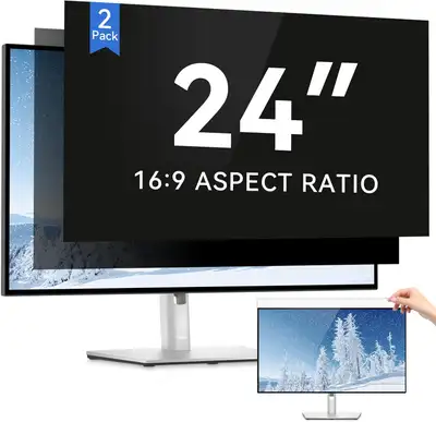 ❤️✅NEW IN BOX: 24 Inch Computer Privacy Screen Filter, 2 Pack, View more