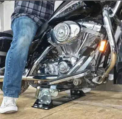 Motorcycle Hold Down Strapless Lock down system for trailers. secure your motorcycle quickly and eas...