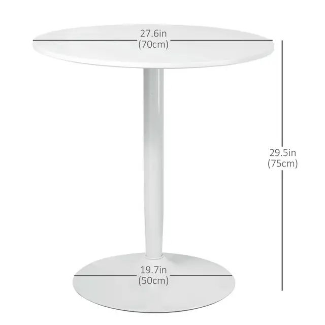 White Modern Kitchen Table steel base, Round Dining Table  in Dining Tables & Sets in Markham / York Region - Image 4