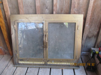 Vintage Fireplace Brass Doors and Screens