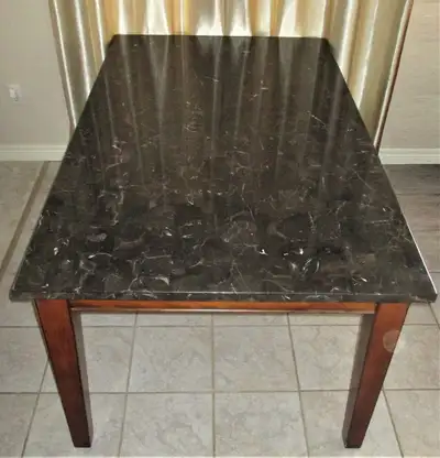 Marble Top Rectangular Dining Table In Very Good Condition, View more