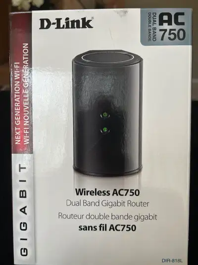 New D-Link Wireless AC750 Dual Band Gigabit Router, View more