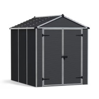 Like New in Box Rubicon 6'x8' Dark Gray Plastic Garden Storage