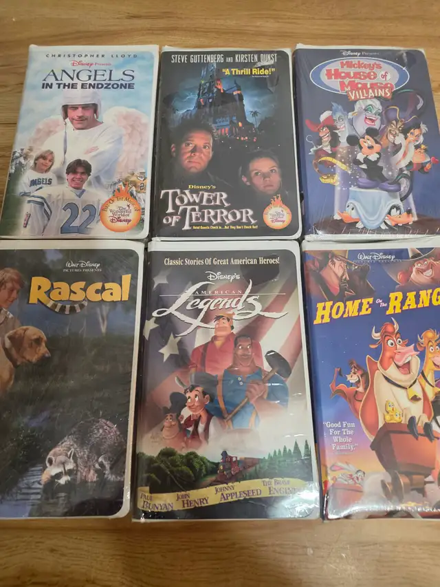 6 Walt Disney Sealed Vhs tapes
