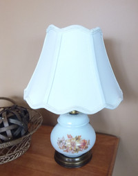 Floral Glass Table Lamp