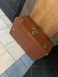 Antique metal mcbrine suitcase 