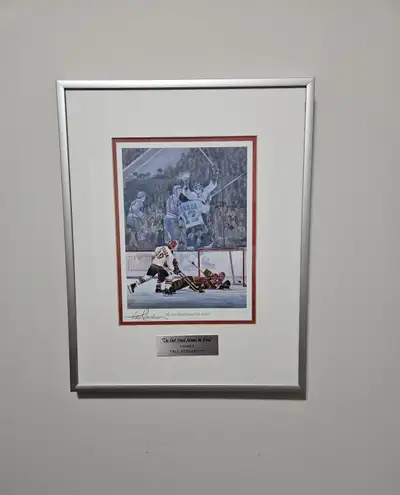 Paul Henderson Autographed Framed Print "(with COA), View more