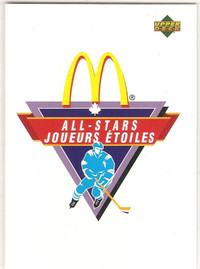 1991 McDonald's Upper Deck NHL All-Star Hockey Cards w Holograms