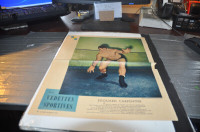quebec wrestling wrestler colour poster la patrie 1958 edouard c