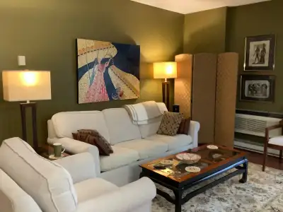 Location, location! Furnished 2 bedroom condo