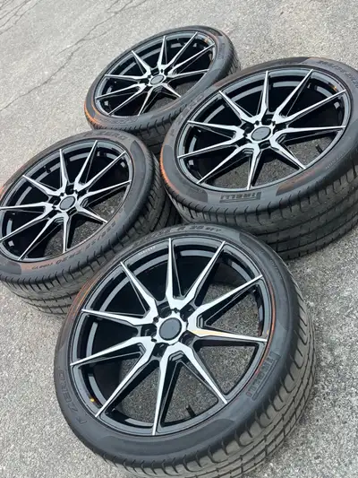 NEW 20”Ascend(5x114)+used 255/35/R20 & 285/35/R20 Pirelli-MUSTANG/Maserati/Genisis/350Z/370Z/G35/G37...
