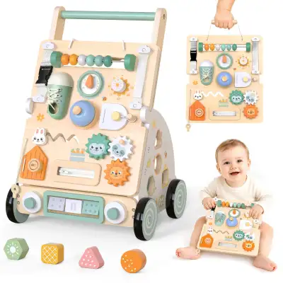 ❤️NEW IN BOX: 2 in 1 Wooden Baby Walker, View more