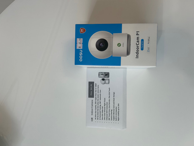 Aosu home security indoor camera in Cameras & Camcorders in Regina