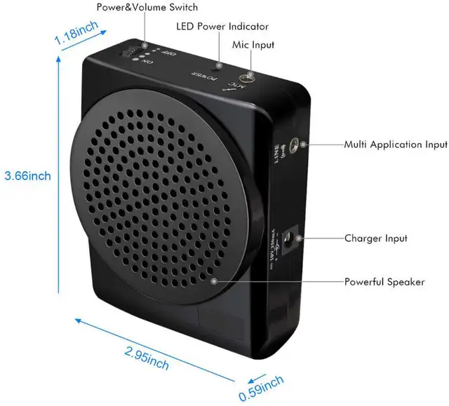 Rechargeable Voice Amplifier w/Belt Clip & Headset NEW62863260573825122