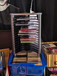  CD Tower Storage Cabinet Black/Silver-RARE 